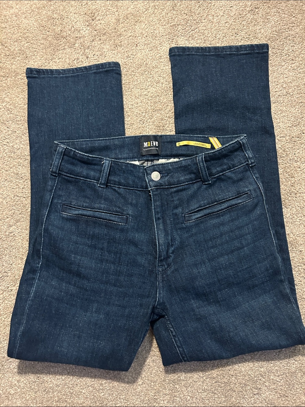 Anthropologie Maeve Indigo Straight-Leg Jeans